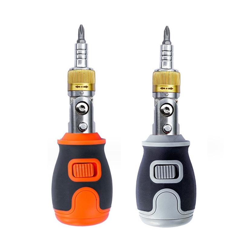 Multi-angle Ratchet Screwdriver Set with Phillips, Flathead, and Torx Bits