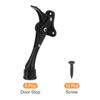 uxcell Kick Down Door Stop Set of 4 One Touch Kick Down Door Stop Holder with Rubber Tip and Screws Metal Door Kickstand for Door Bottom Black