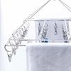 LEEPWEI Stainless Steel Foldable Clothes Drying Rack with 52 Clothes Pinch Pins, Multi-Function Storage, Gift Included (10 Spare Pins Included)
