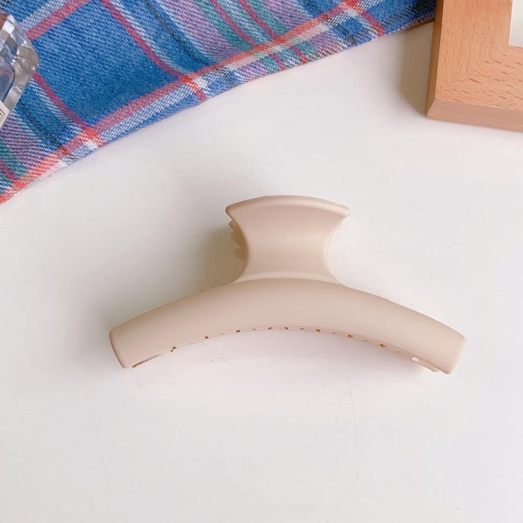 Large Frosted Brown Series Hair Clips Women Back Head Hairpin Korean Milk Coffee Shark Claw Clip Girls Hair Accessories