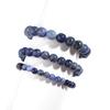 Blue-vein Sodalite Round Natural Stone Beads 15"Strand 4/6/8/10/12mm Smooth Loose Spacer Beads for Jewelry Making DIY Bracelets Accessories