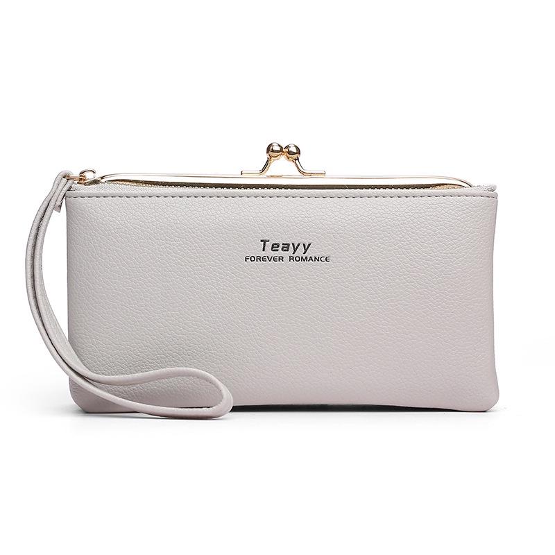 IELGY Women's Retro Coin Purse Long Fashionable Temperament Soft Leather