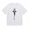 Men's Comfortable Classic T-Shirt Minimalist Shark Silhouette Design Tee