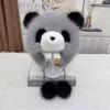 Parent-child Autumn and Winter Cute Plush Panda Hat Thick Warm Large Head Circumference Imitation Fox Fur Pullover Hat Earmuffs Hat