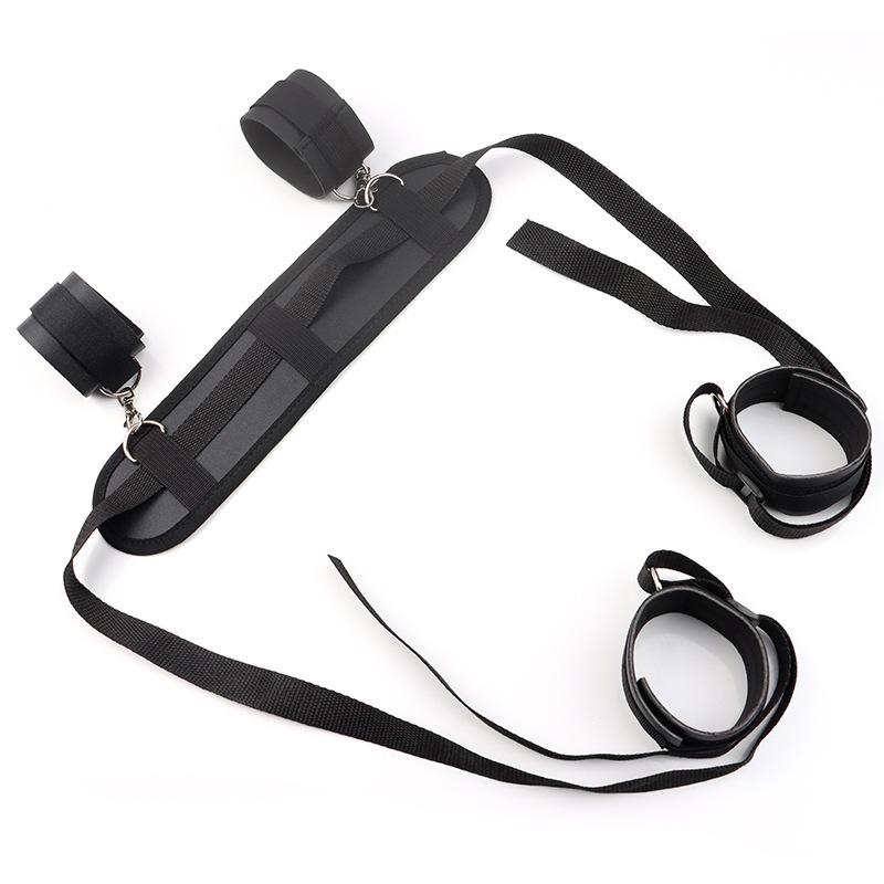 Adult SM Sextoy Bandage Sex Toy Kit Open Leg Handcuff Bundle Ankle Cuff Adjust Auxiliary Strap 18+ Erotic Slave Accessories