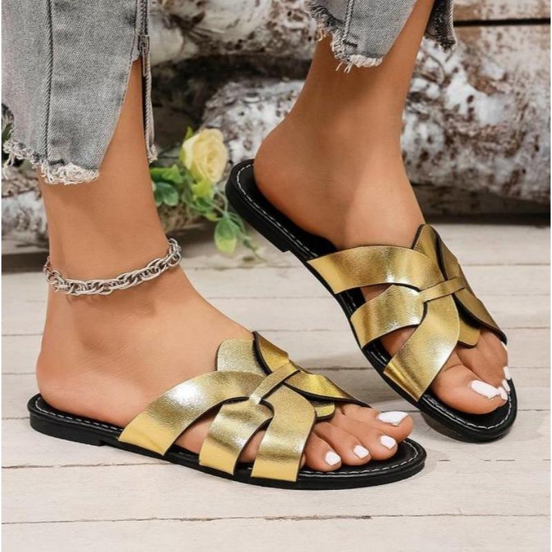 Summer New Women Slippers Flat Bottom Non-slip Outdoor Open Toe Beach Female Sandals Sexy Design Slides Woman Shoes