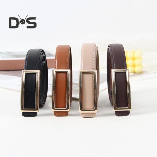 Modischer Gürtel aus Kunstleder für Damen, rechteckige Schnalle, einfarbig, Taillengürtel für Hosen, Jeans, vielseitiges Accessoire für Kleider, Hemden, Oberteile