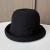 Spring/Summer Fashion Flower Embellished Hat | Women's British & French Style Rolled Brim Sun Hat | Holiday Outing Fisherman Hat