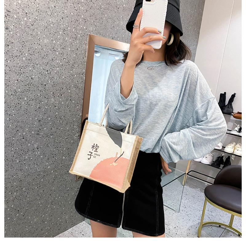 Canvas Bucket Tote Bag for Women, Minimalist Zipper Shoulder Handbag, Japanese Style Daily Commute Bag, Street Fashion Purse KTB