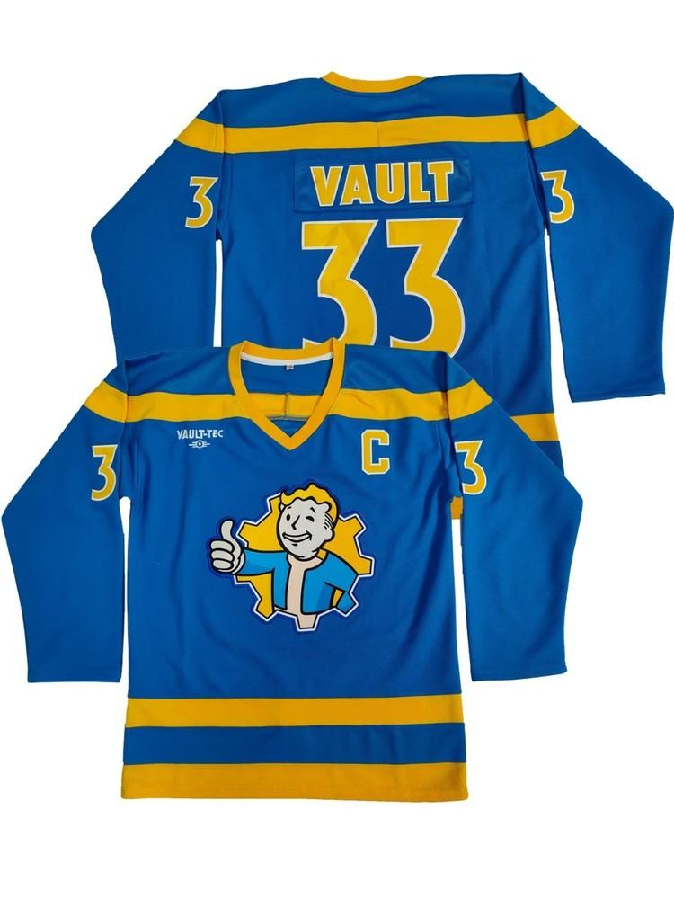 Fallout Vault Boy Hockey Jersey Men Women Gift For Fan S5XL Unisex T-Shirt L
