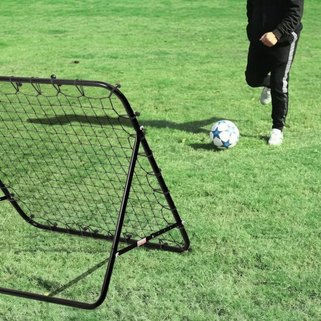 Soccer Rebound Net Black Soccer Training Net Athletic Gear Reinforced Edges Mesh