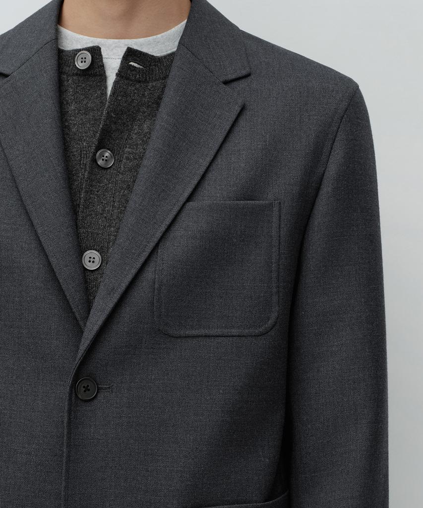 MUSINSA STANDARD [City Workers] Wool Blend Blazer [Charcoal Grey]