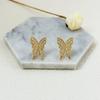 Mori Super Fairy Advanced Sense Full Of Diamonds Small Butterfly Stud Earrings Fashion Light Luxury Personality Versatile