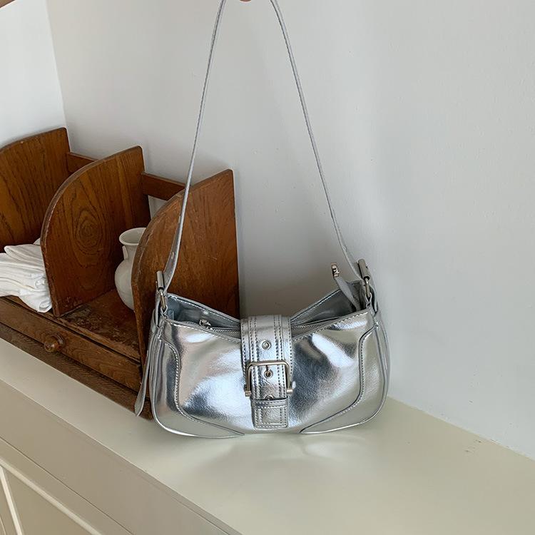 

Сумка женская 2025 новая женская сумка ретро сумка подмышку нишевый дизайн сумка-полумесяц на плечо сумка-мессенджер сумки серебряный
