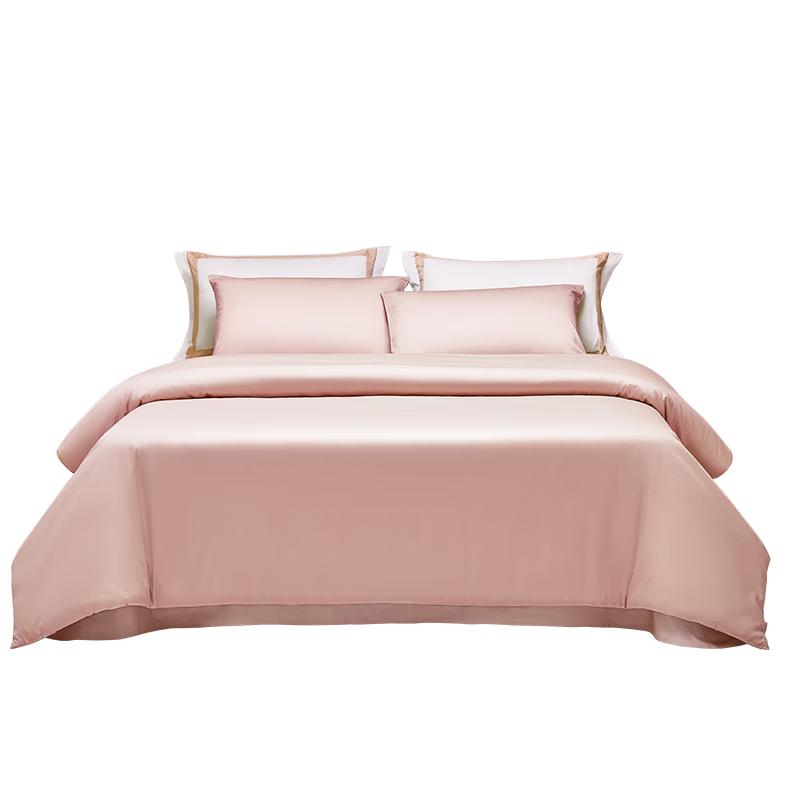 Luolai 60s Sateen Pure Cotton 4-Piece Bedding Set 1.8m Flat Sheet Set (Quilt 220x250cm)