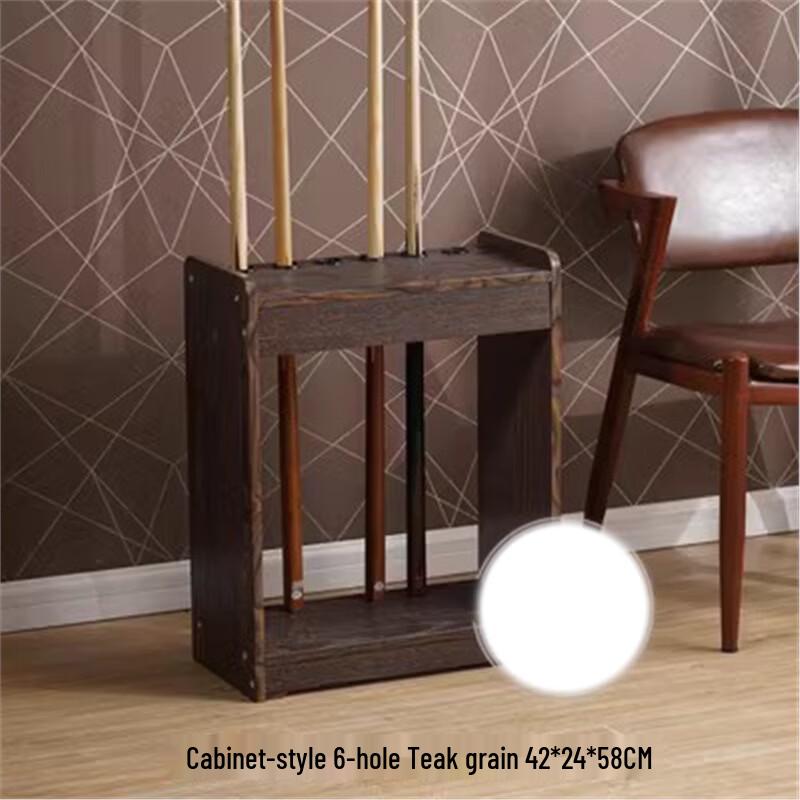 Zhen Chang Sheng Teak 6-Hole Billiard Cue Rack