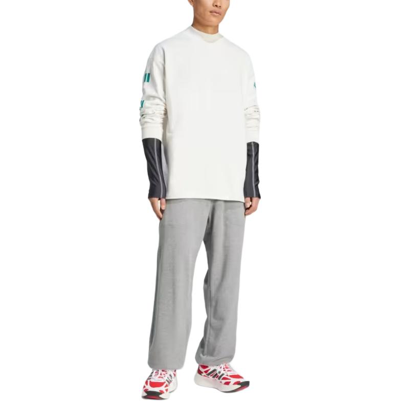 adidas Serie Equipment Ss25 Eqt Moda Traspirante Comodo Cotone Maglietta a Maniche Lunghe Uomo Top Bianco JN4846