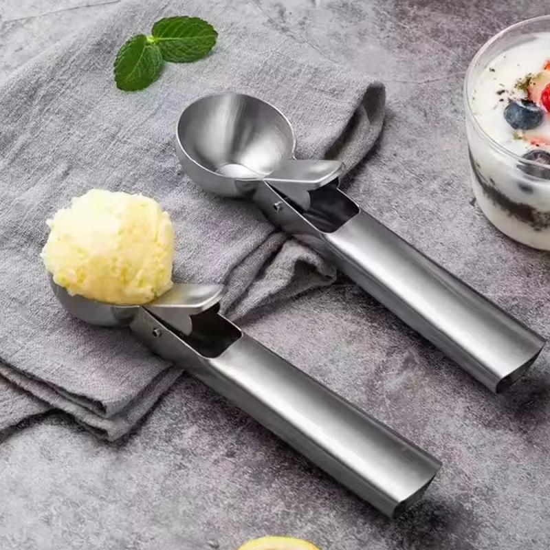 1PC Stainless Steel Ice Cream Ball Digger Scoop Multi-purpose Spoon Suitable for Ice Cream Kitchen DIY Dessert Styling Tools ZYF