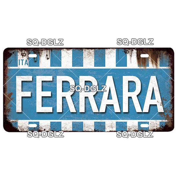 [SQ-DGLZ] Italy City License Plate Metal Sign Vintage Plaque Tin Sign Wall Decor Bar Decor DULIN/ROMA/MILAN Flag Poster