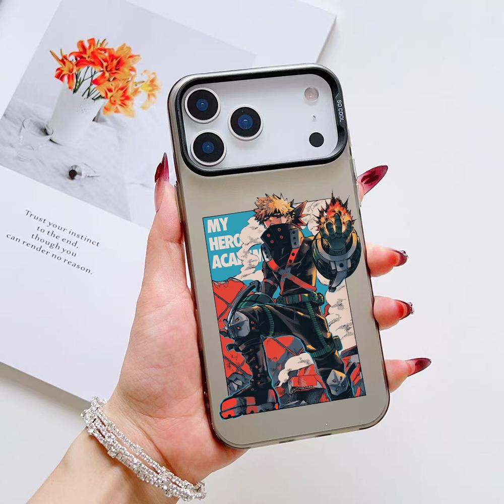 

Anime B-Bakugo Katsuki Phone Case For iPhone 17 16 15 14 13 12 11 Pro Max Air Matte Laser Aurora Shockproof Funda iPhone17