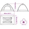 2 Person Camping Tent in Grey and Orange with Quick Release System