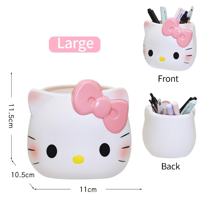 

Hello Kitty Pen Holder Cute KT Pen Case Stationery Cartoon Storage Organizer Desktop Pencil Rack Cosmetic Brush Container Gifts