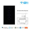 MOES No Neutral Wire Needed RF 433+ Wifi Wall Light Switch Smart Life/Tuya Wireless Remote Switches 1/2/3/4 Gang