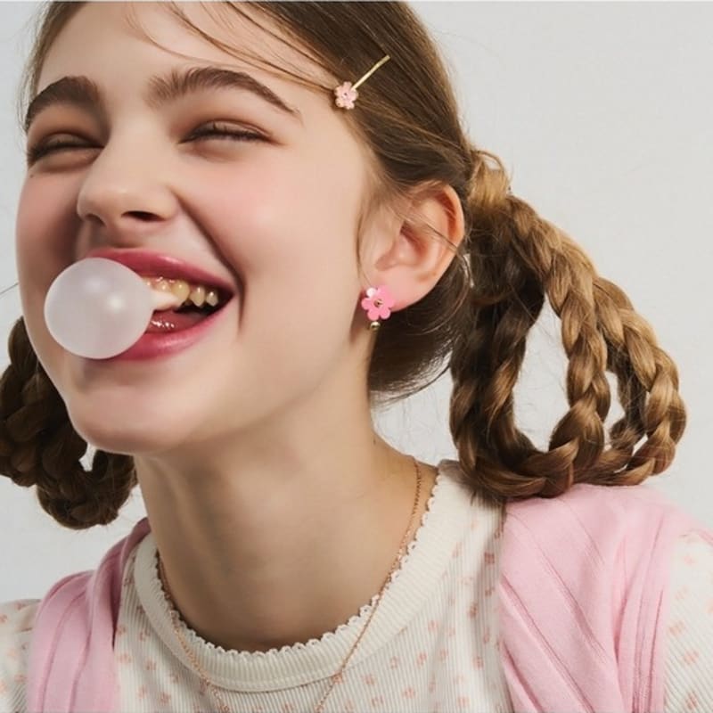 Dana Burton Laura Blossom Tinted Flower Earrings