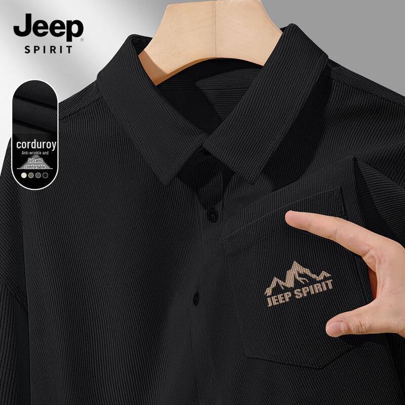 

JEEP SPIRIT Men s 2025 Autumn Corduroy Casual Shirt Jacket 3XL