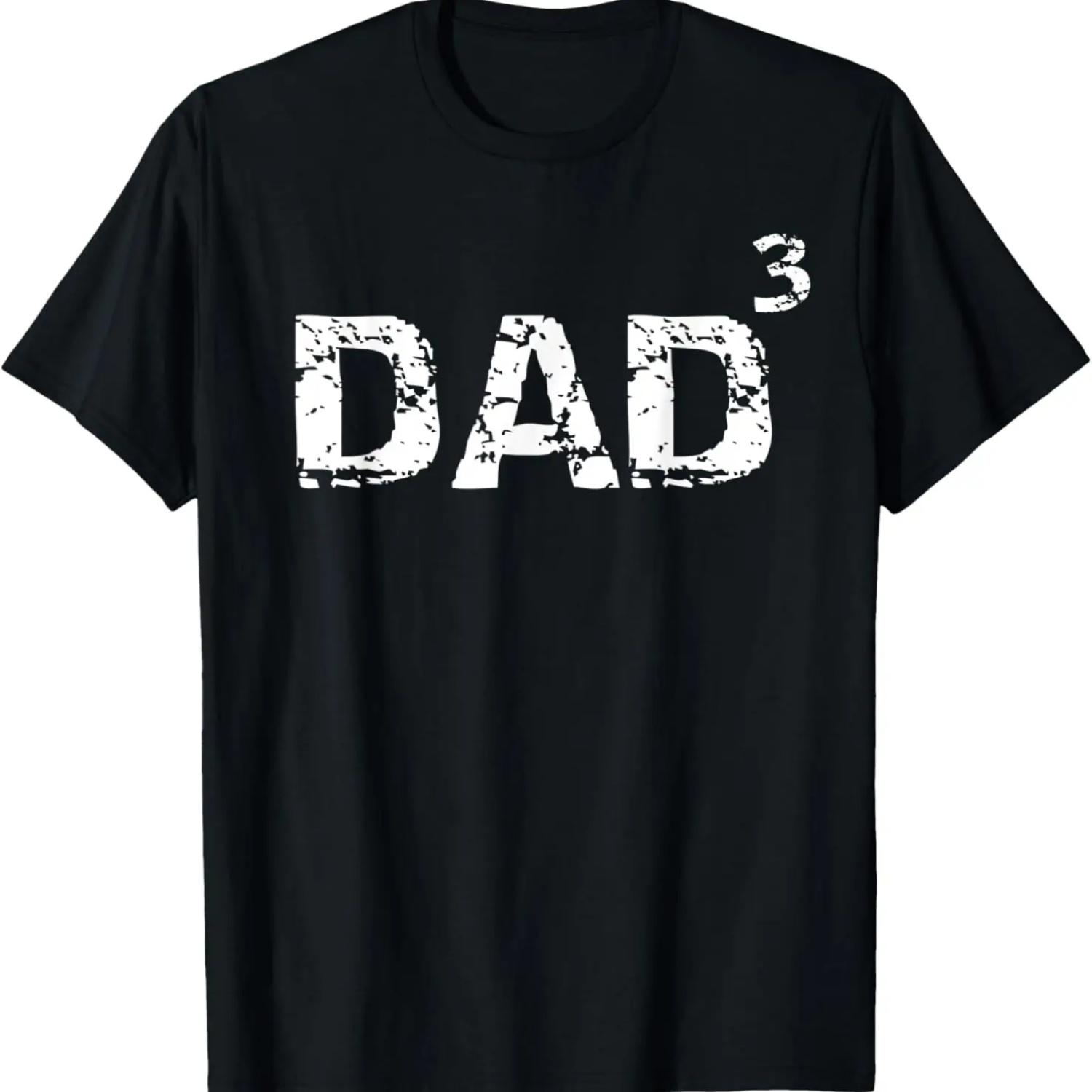 

Mens Funny Triplet Dad Gift Father of 3 Math Pun Idea Dad Cubed T-Shirt XXXXXL чорний
