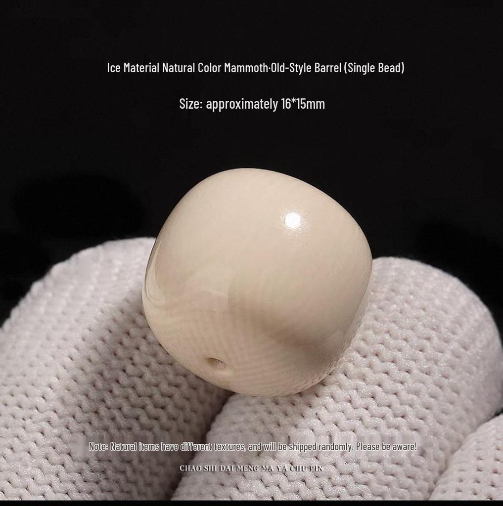 Eis-Mammutelfenbein-Fassperlen Armband: Stern, Mond, Bodhi-Samen, Buddha-Streublumen für DIY.