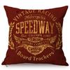 1986S Vintage Motorcycle Style Cushion Cover Letter Poster Cool Punk Cartoon Decorative Linen Car Sofa Throw Pillow Case Cojines