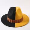 Popular European and American Classic Double-color Wide-brimmed Top Hat Men's and Women's Fashion OL Style Cowboy Hat Jazz Hat