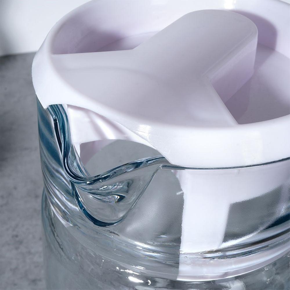 Jug for Drinks, Water, Juice, Lemonade, Glass with Lid, Large, 2L