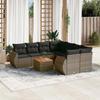 VidaXL Garden Lounge Set with Cushions 9 Pcs, Patio Sofas, Patio Furniture Set, Outdoor Furniture, Grey 3224933