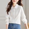 Latest Spring Jacquard Design Blouse for Womens Trendyable Simple Age-reducing Base Blouse for Women