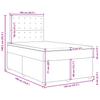 Box Spring Bed with Mattress Dark Gray 120 X 190 Cm Fabric