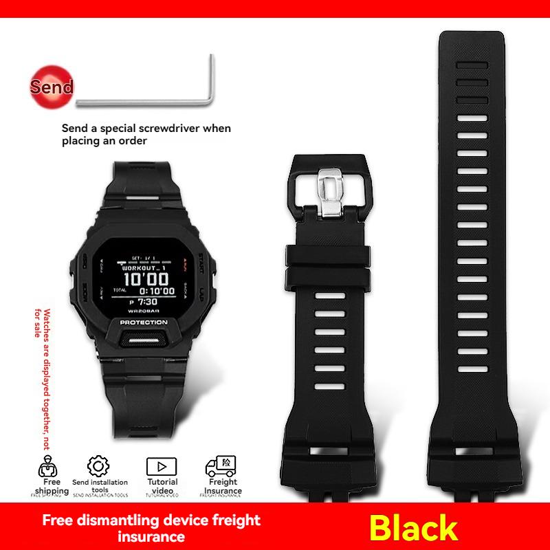 For Casio 3506 GBD-200 GBD-200SM GBD-200-1 Waterproof Resin Silicone Rubber Watch Strap Men Bracelet Wristband with Tools