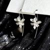 Light Luxury Three-Dimensional Iris Flower Earrings Women'S Simple Cold Wind Exquisite Elegant Ear Hook Cold Artistic Sense Creative Earrings