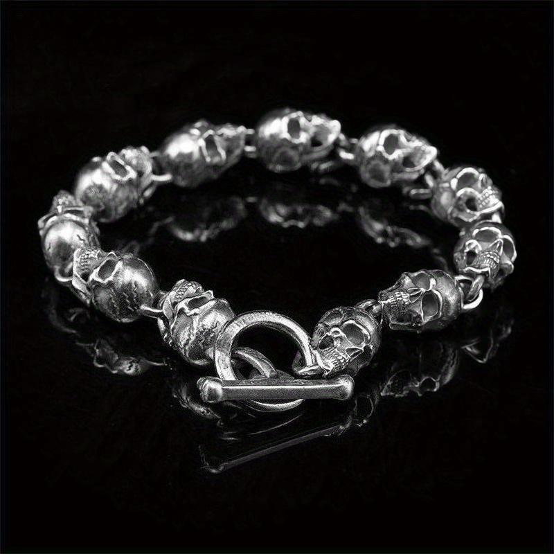 Skeleton Motorcycle Rider Rope Trendy Men's and Women's Skeleton Retro Punk Bracelet