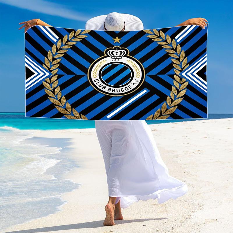 Club Brugge Print Beach Towel, Large Soft Quick Dry Towel for Beach Camping Swimming