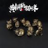 Brass Lucky Little Cat Retro Office Desktop Decoration Accessories Solid Tea Pet Chinese Style Home Decor for Collect