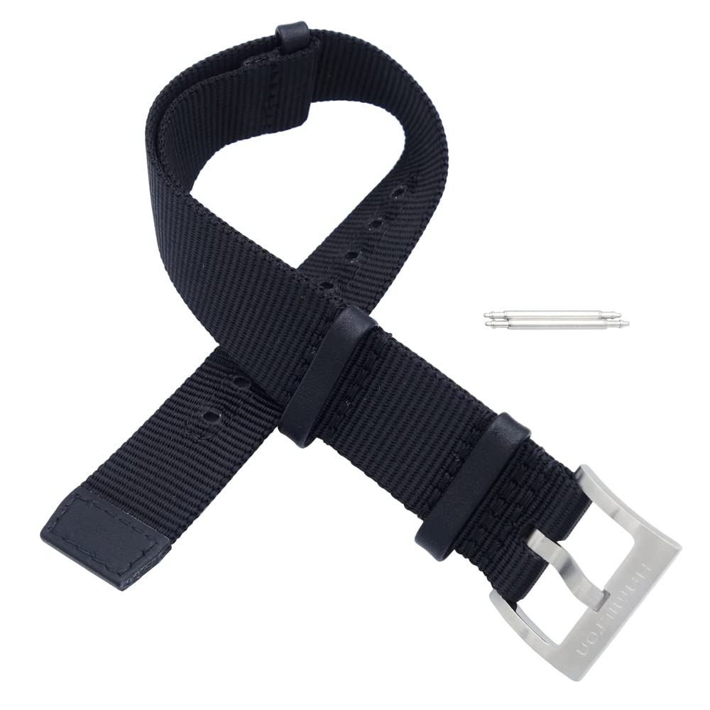

20 мм Оригинальный ремешок H690682104 Khaki Field Mechanical Черный НАТО Оригинальный продукт [Hamilton] (H690.682.104) чёрный