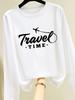 (Asian Size) flower cute 90s Print T Shirt Women Clothing Tee autumn winter spring Casual Fashion Top o-neck Graphic Long Sleeve T-shirts
