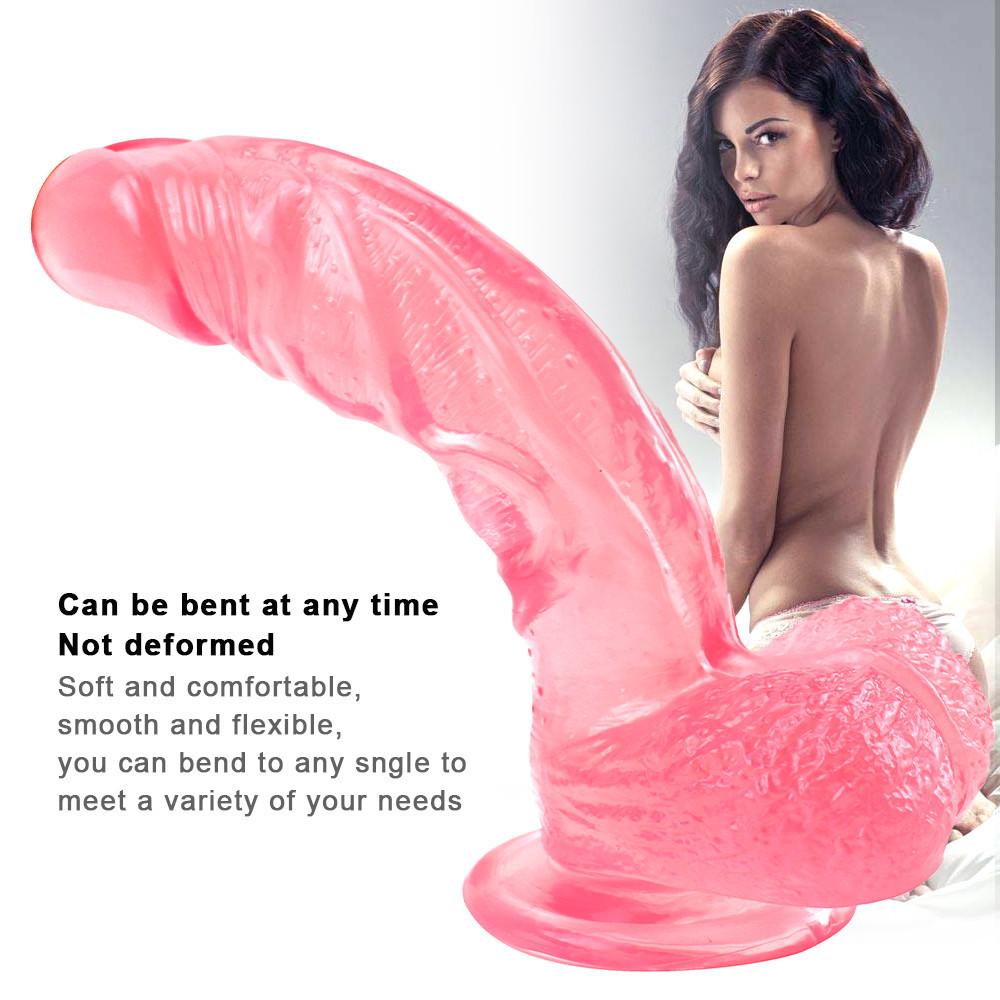 Soft Crystal Dildo RUNYU Adults Sex Toys Big Penis Butt Plug For Woman Anal Realistic Huge Suction Cup Dildo