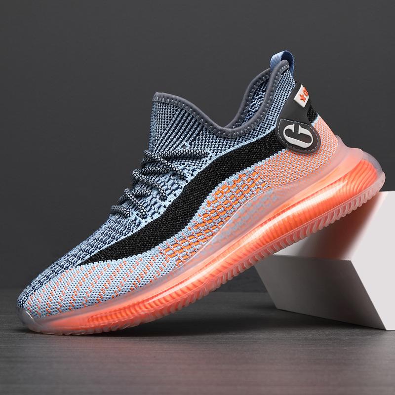 

Summer mesh shoes breathable fly-woven men s casual sports coconut shoes student air cushion shoes Putian shoes tide 44