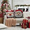 45×45cm Pillowcase Santa Claus Plush Pillow Cover Christmas Throw Pillow Cover  Home Decoration
