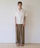 TRIP LE SENS Double Pocket Striped Half Shirt_White