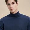 EMZ Erdos Men's 5A Antibacterial 100% Lac Wool Lapel Sweater