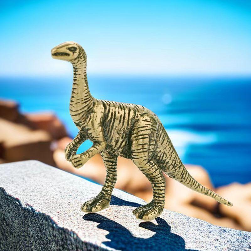 Mini Alloy Dinosaur Vintage Finish Fine Carving For Home Decor Kids Gifts Dino Fans